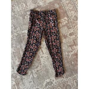American Eagle floral flowy cropped pant